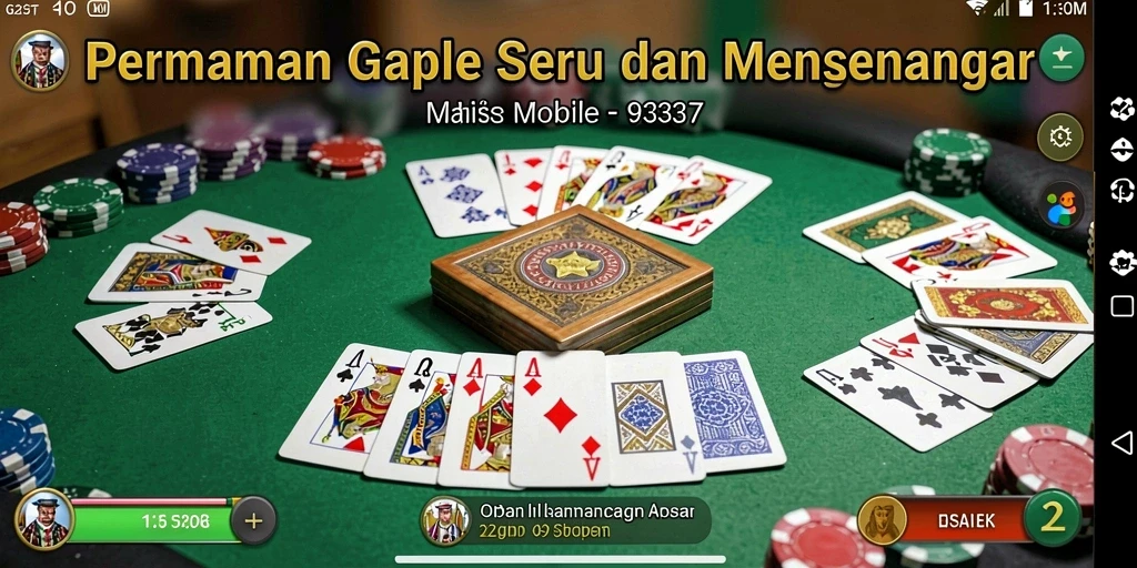 Tampilan seru gameplay Gaple di 93337.
