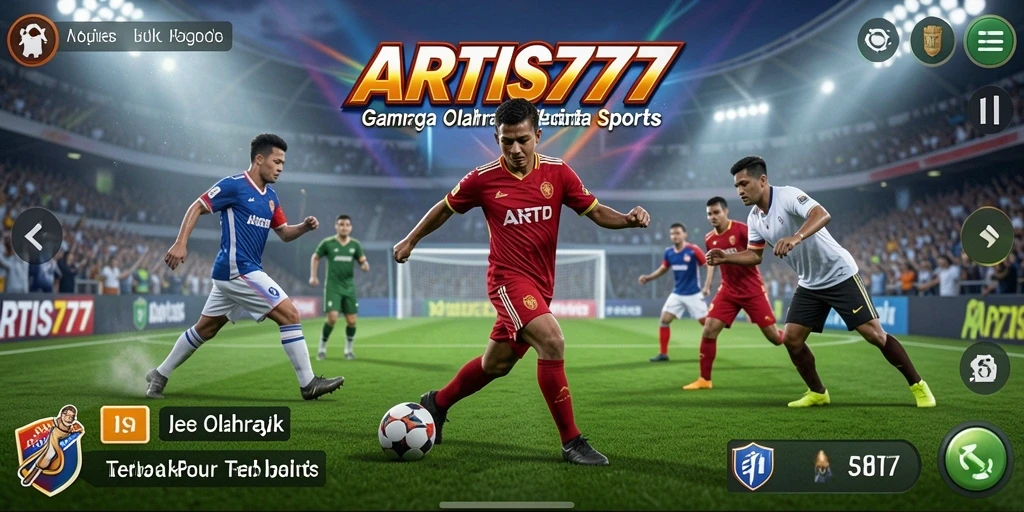 Screenshot menunjukkan aksi mendebarkan dalam game olahraga ARTIS777.