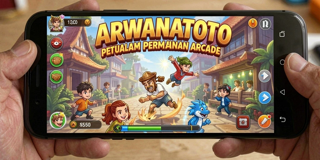 Screenshot gameplay ARWANATOTO yang menunjukkan aksi seru dalam game Arcade.