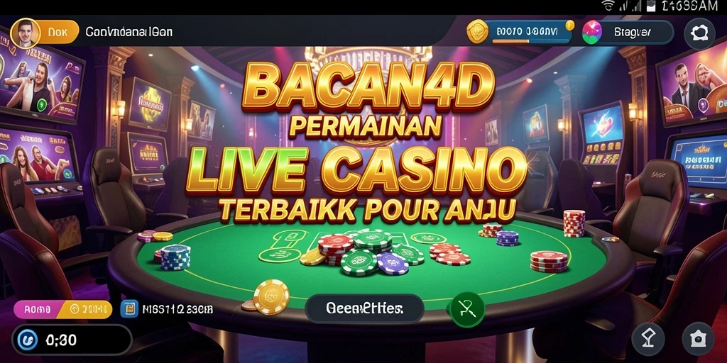 Tampilan gameplay Live Casino yang mendebarkan di BACAN4D.