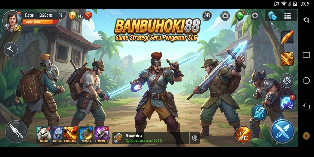 Tangkapan layar permainan BANBUHOKI88 menunjukkan aksi strategi yang mendebarkan.