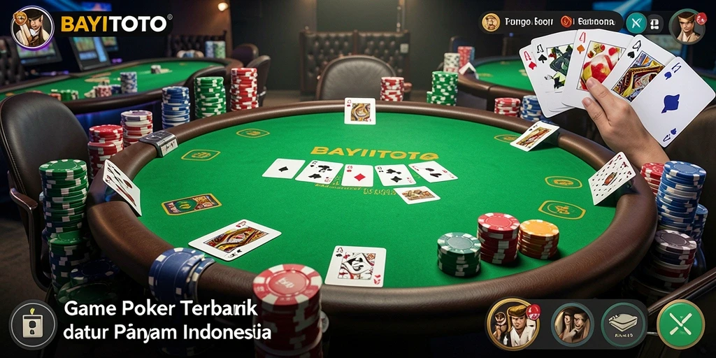 Tampilan menarik dari gameplay Poker di BAYITOTO.