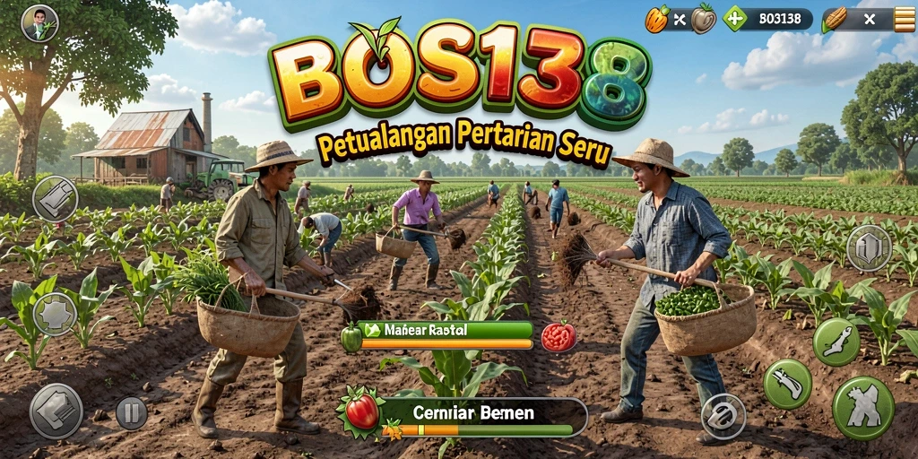 Tangkapan layar game yang menampilkan aktivitas bertani yang seru.