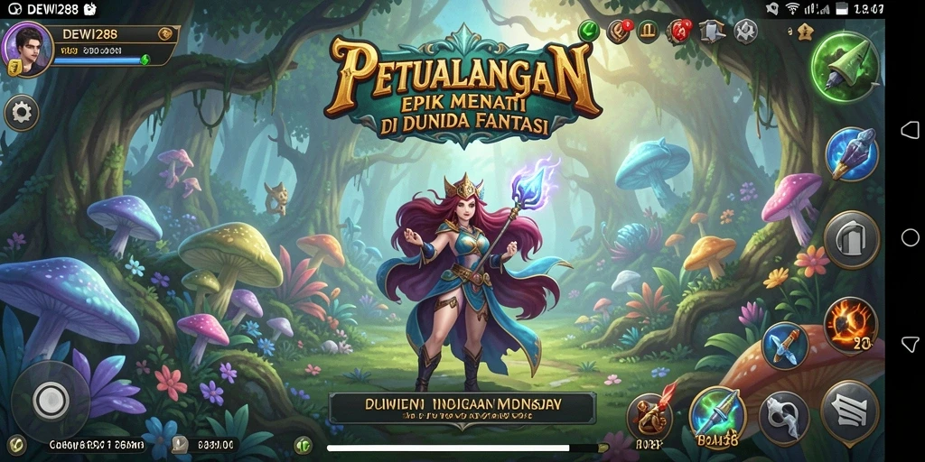 Tampilan mendebarkan dari gameplay DEWI288 saat menjelajahi dunia petualangan.