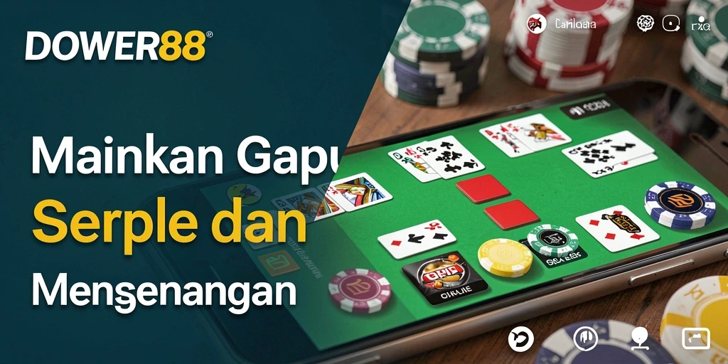 Tampilan gameplay seru DOWER88 dalam permainan Gaple.