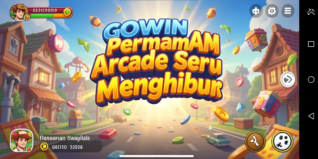 Tampilan gameplay GOWIN yang seru dan menantang dalam genre Arcade.