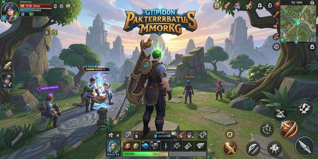 Tangkapan layar GTPIDN menampilkan aksi pertarungan yang mendebarkan dalam dunia MMORPG.