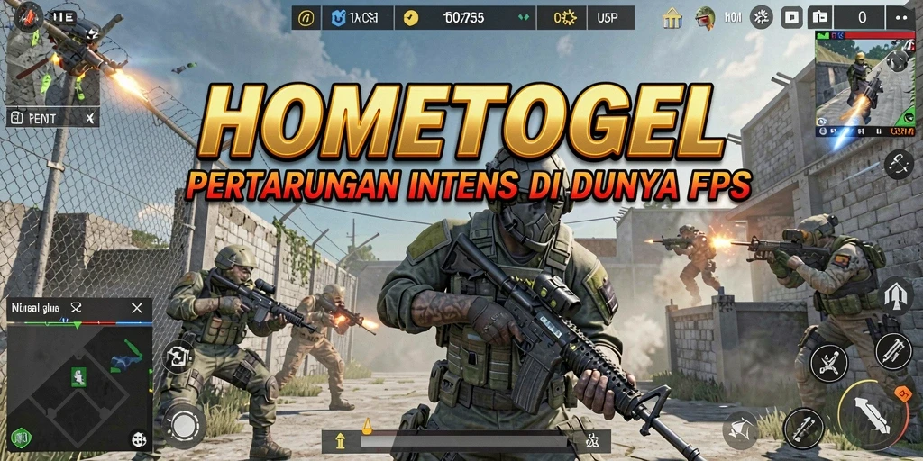 Tampilan seru gameplay HOMETOGEL dengan pertarungan intens.