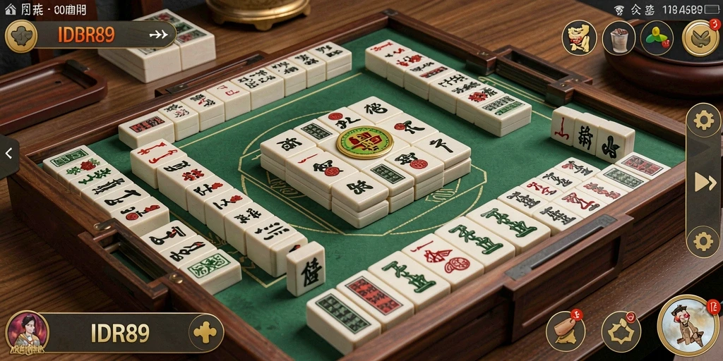 Tampilan menarik dari gameplay Mahjong di IDR89.