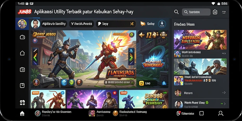 Tampilan screenshot utama JUN88 dengan fitur Utility yang memudahkan.