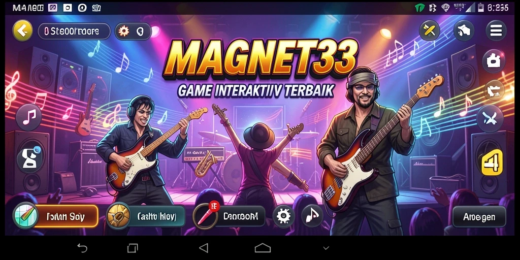 Screenshot utama MAGNET33 menampilkan gameplay musik yang mengasyikkan.