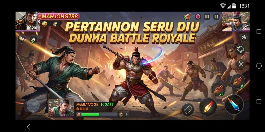 Tangkapan layar menunjukkan aksi seru dalam pertarungan Battle Royale.