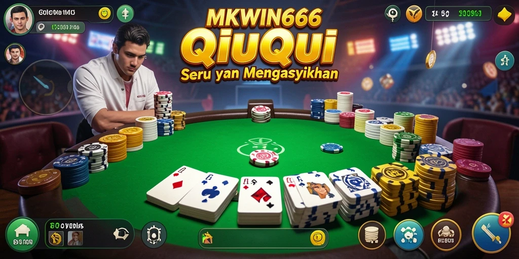Screenshot MKWIN666 menampilkan aksi seru dalam permainan QiuQiu.