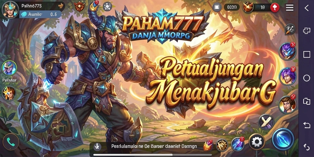 Tangkapan layar utama gameplay <strong>PAHAM777</strong> dengan petualangan yang mendebarkan.