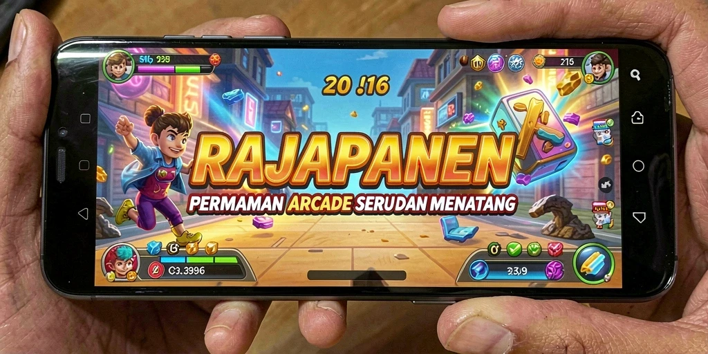 Tampilan gameplay RAJAPANEN dengan karakter yang bergerak cepat di level menantang.