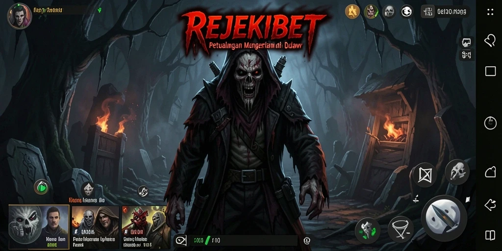 Screenshot menampilkan suasana mencekam dalam game REJEKIBET.