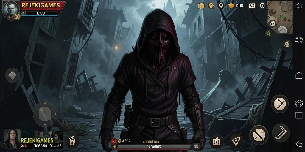 Tampilan gameplay menyeramkan dalam REJEKIGAMES yang memicu adrenalinku.