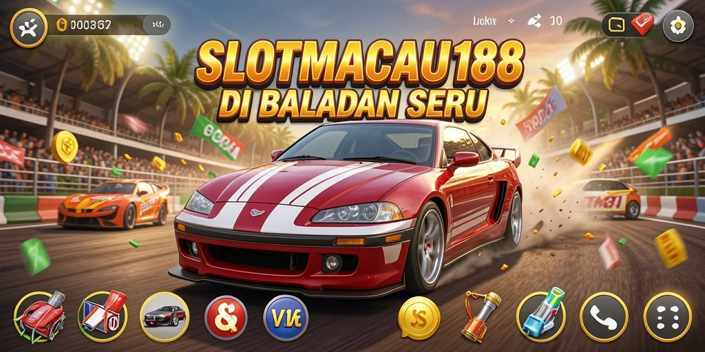 Gameplay Racing SLOTMACAU188 yang mendebarkan dan seru.