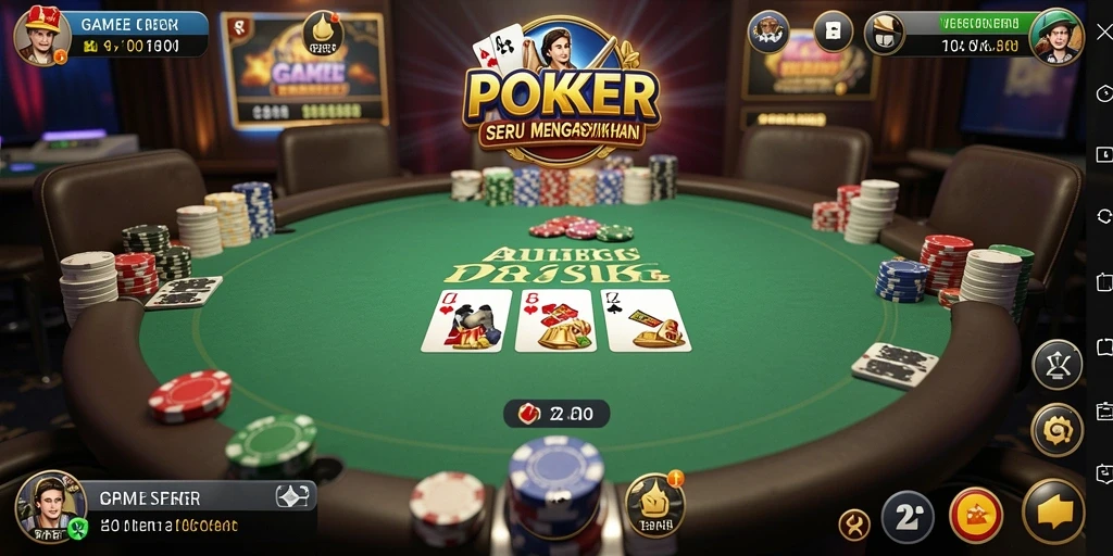 Tampilan screenshot SP212 menampilkan momen seru permainan Poker.