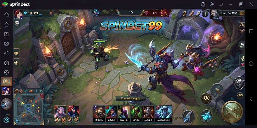 Gameplay seru SPINBET99 dalam aksi MOBA.