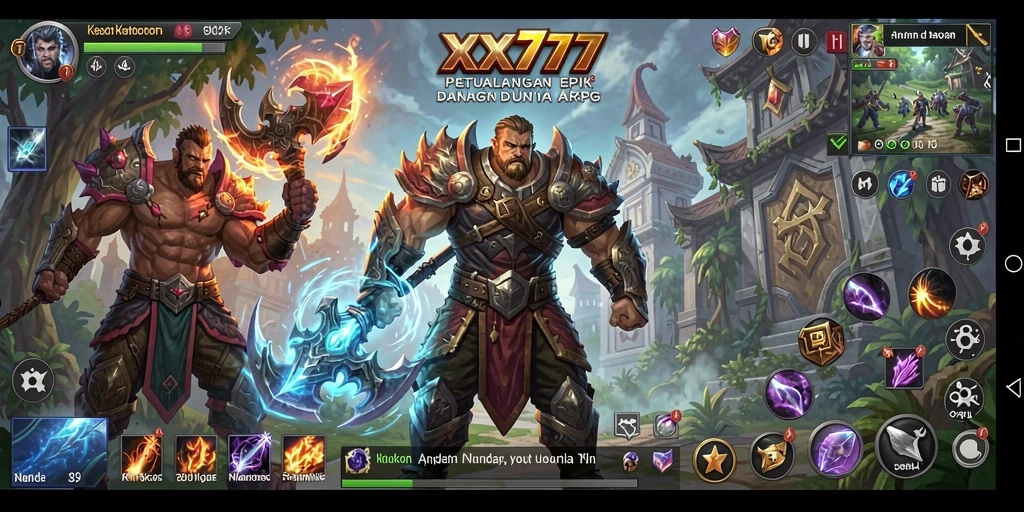 Gambaran gameplay seru dalam dunia ARPG XXX777.